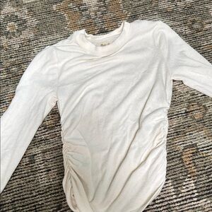 Madewell Cream Long Sleeve Top